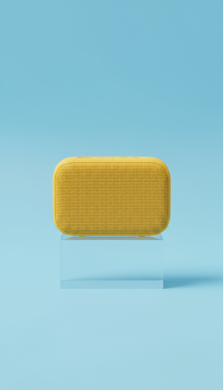 Bluetooth speaker in pop yellow